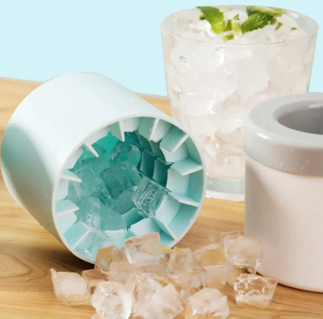 Silicone Cylinder Portable Ice Maker Bucket