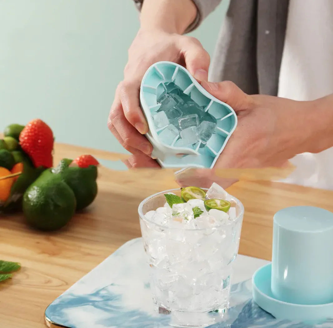Silicone Cylinder Portable Ice Maker Bucket